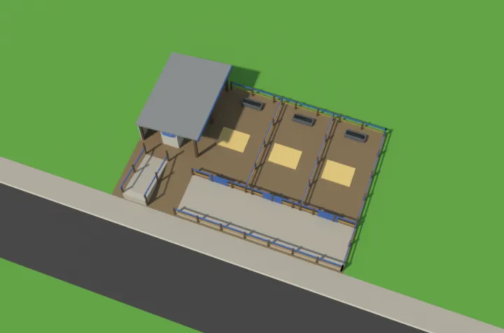 The livestock pens model