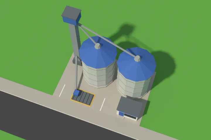 The grain silos model