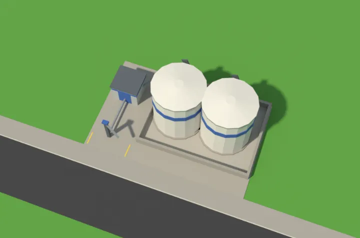 The tank farm model