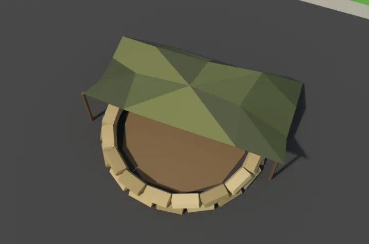 The gun pit model