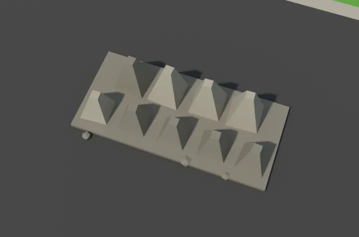 The dragon's teeth model