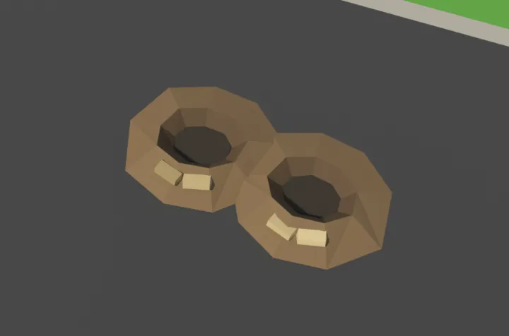 The foxholes model